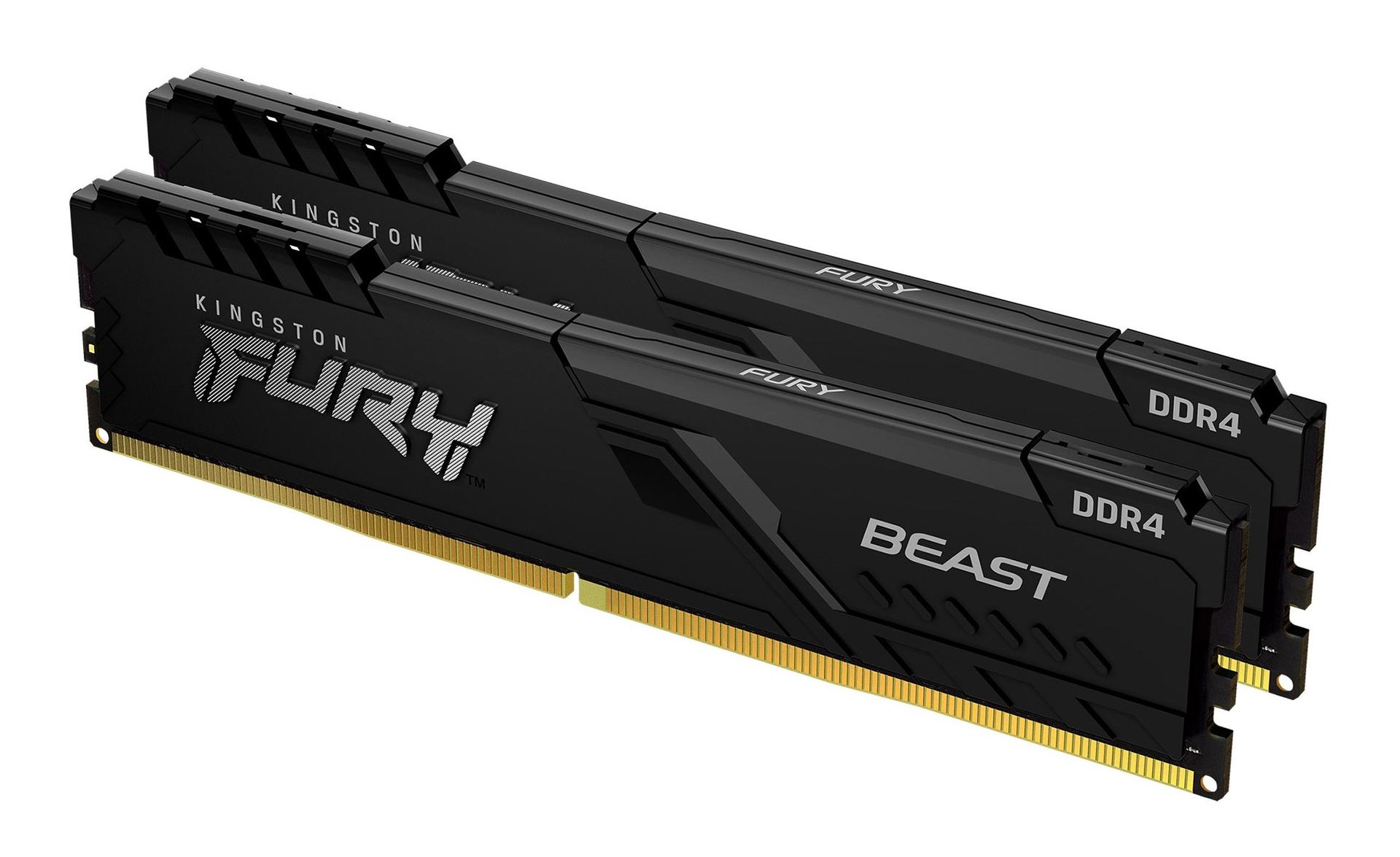 Оперативная память Kingston FURY DDR4 32GB 3200Mhz DIMM Beast Black CL16 KF432C16BB1K2/32