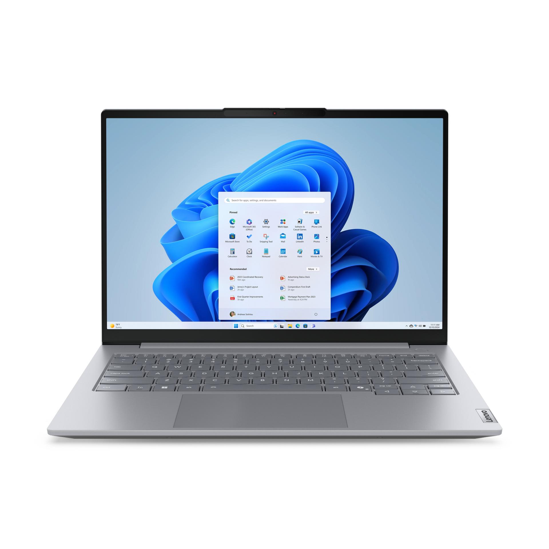 Ноутбук Lenovo ThinkBook 14 G8 IAL 14" WUXGA IPS/Ul 7 255H/16GB/512GB/NoOS/Arctic Grey