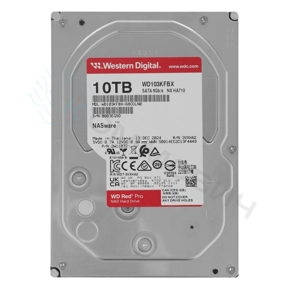 Диск HDD WD Red Pro SATA 3.5" 10 ТБ, WD103KFBX